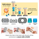 Kullerbu Colorful Curves - Build & Grow Ball Track Set