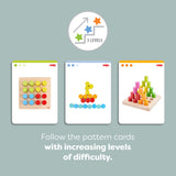 Rainbow Risers Wooden Stacking Game